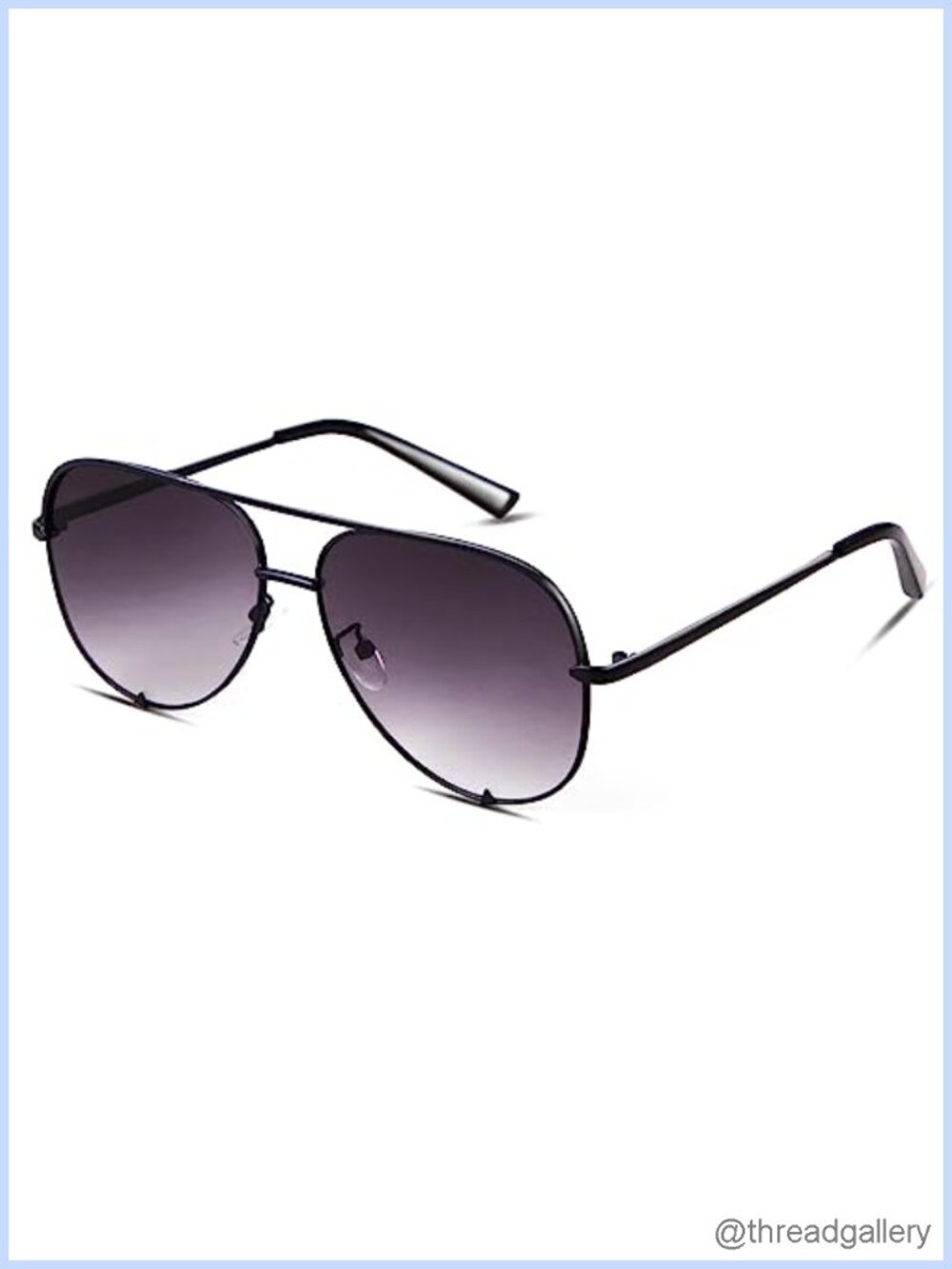 Oversized Aviator Sunglasses Polycarbonate Lens Metal Frame UV400 Protection